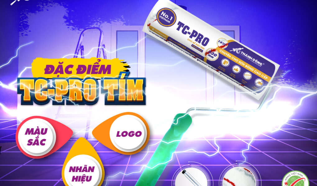 Cọ lăn TC PRO Tím